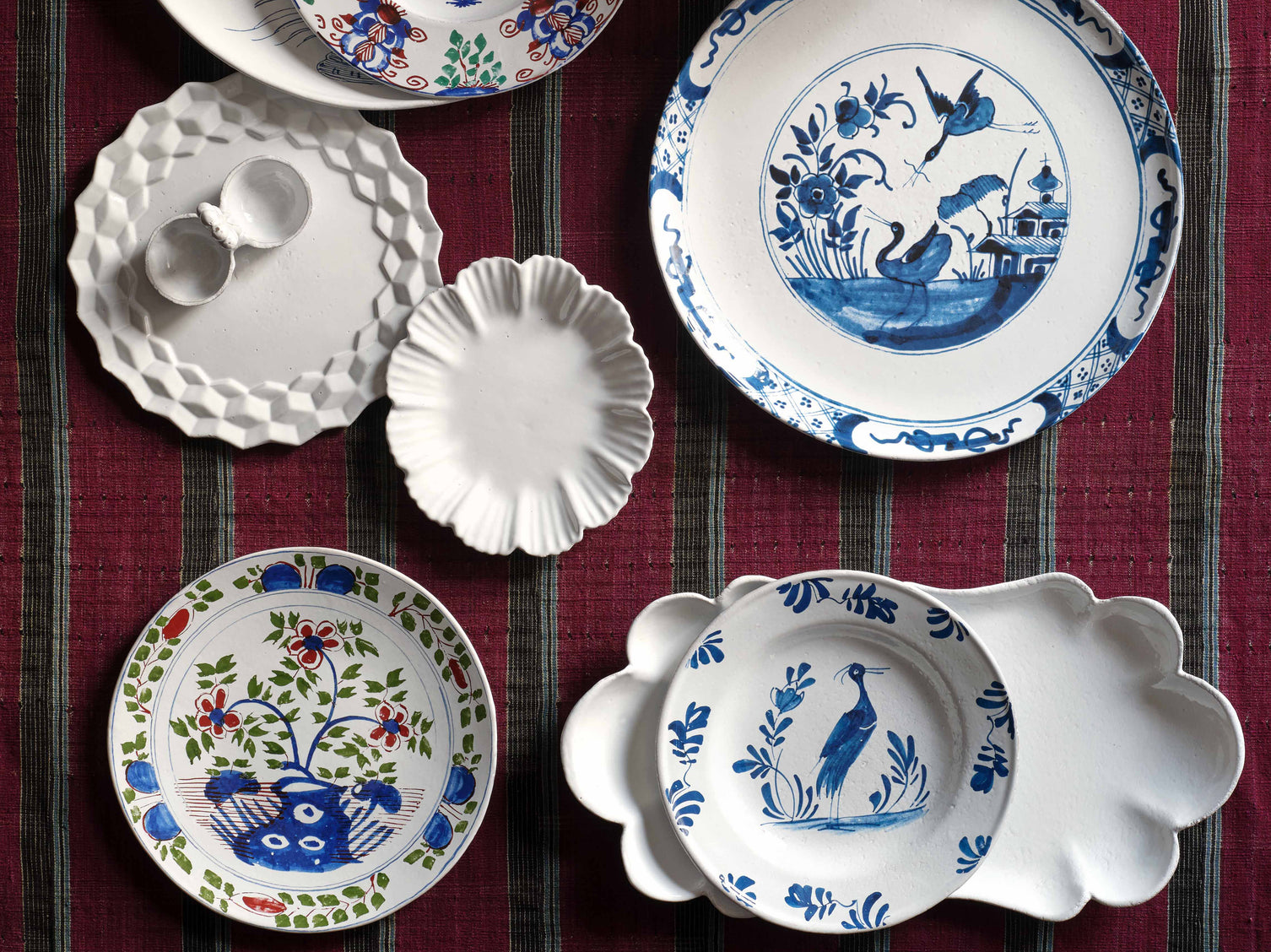 Astier de Villatte - Bouquet Dinner Plate