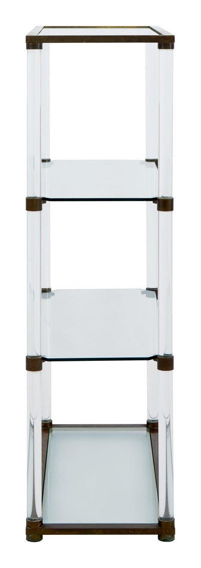 Vintage Lucite & Brass Etagere