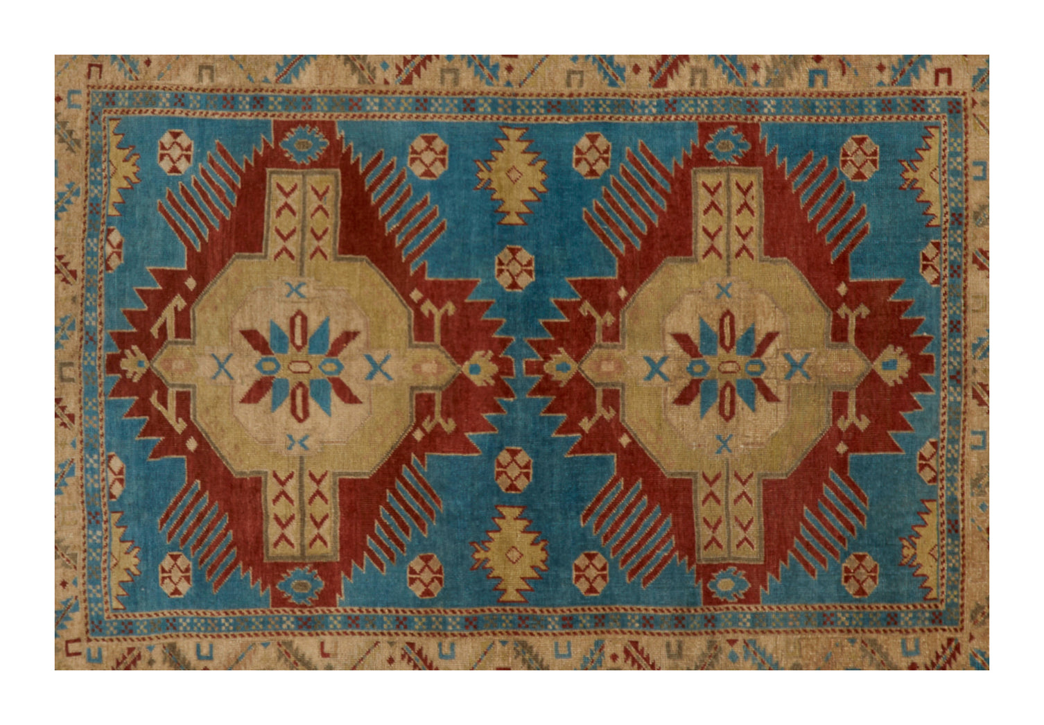 Vintage Caucasian Rug - 5'7" x 4'