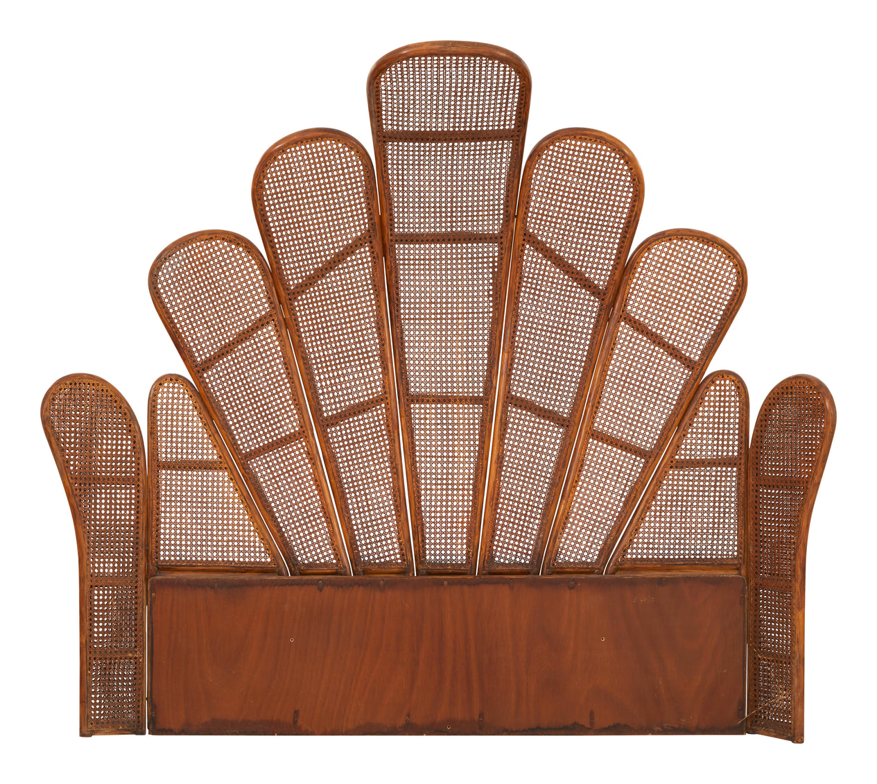 Vintage Rattan Winged Headboard