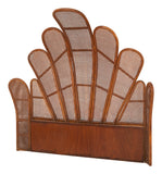 Vintage Rattan Winged Headboard
