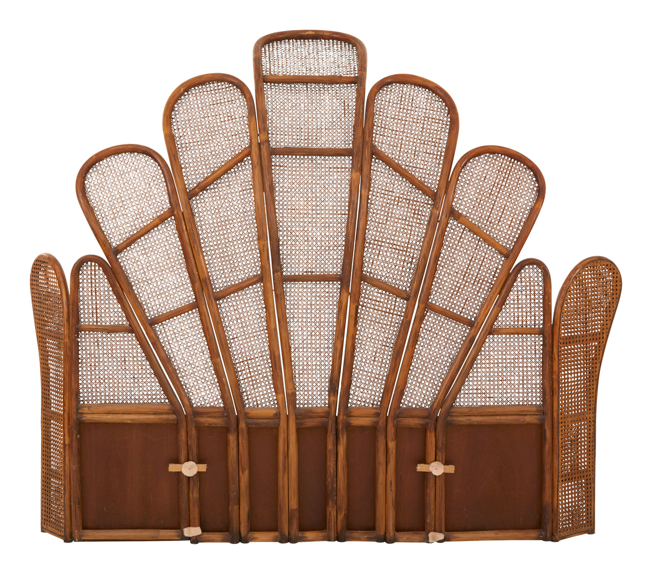 Vintage Rattan Winged Headboard