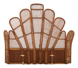 Vintage Rattan Winged Headboard