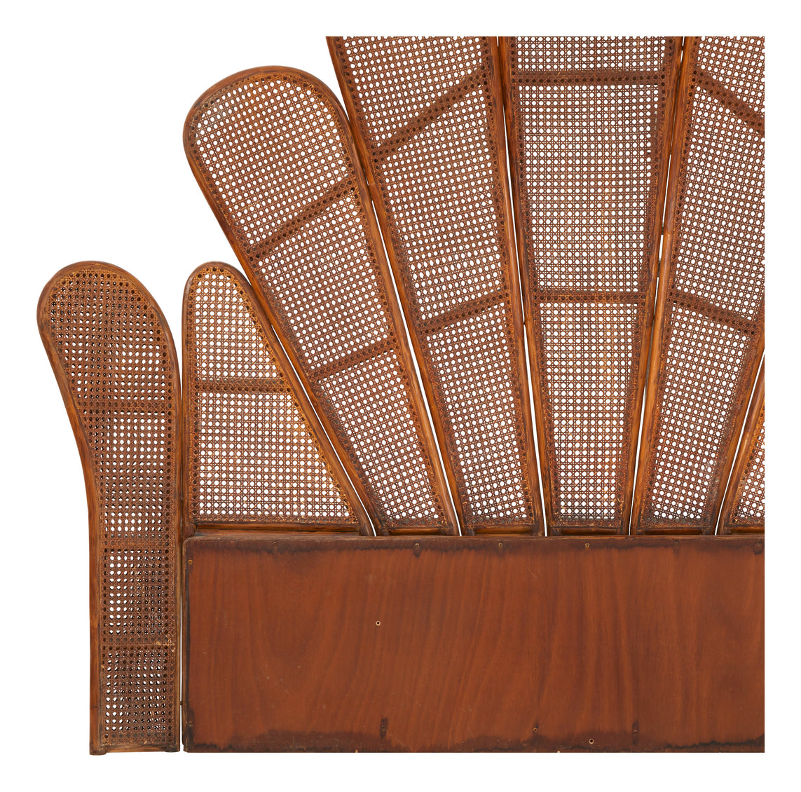 Vintage Rattan Winged Headboard