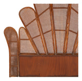 Vintage Rattan Winged Headboard