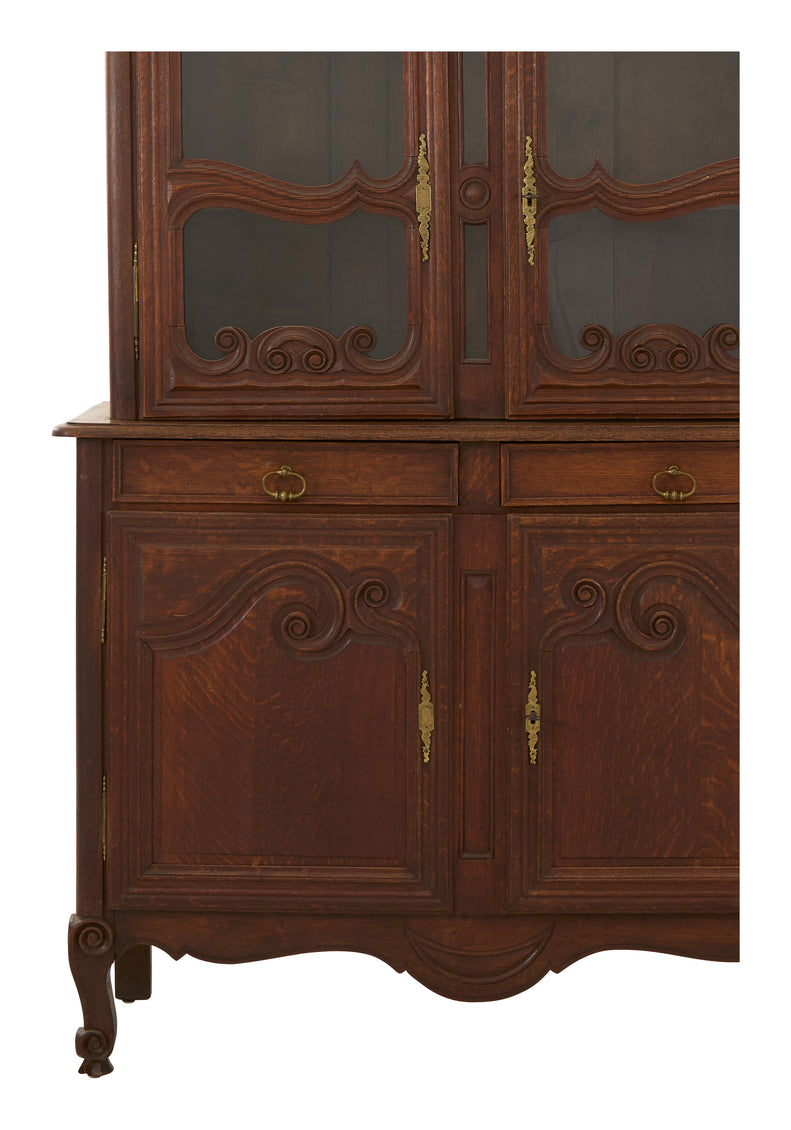 Antique Wood Breakfront