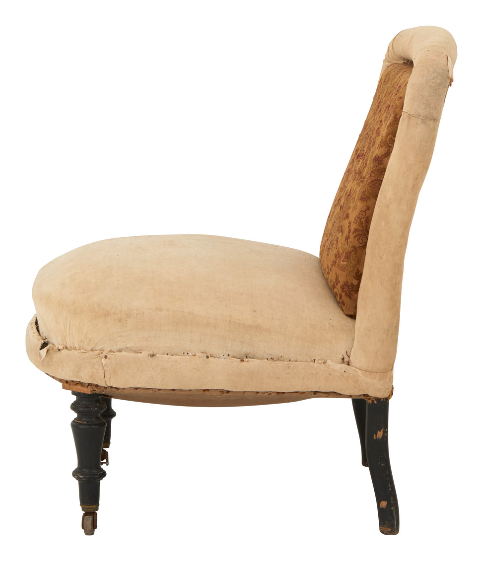 Antique Unupholstered Slipper Chair