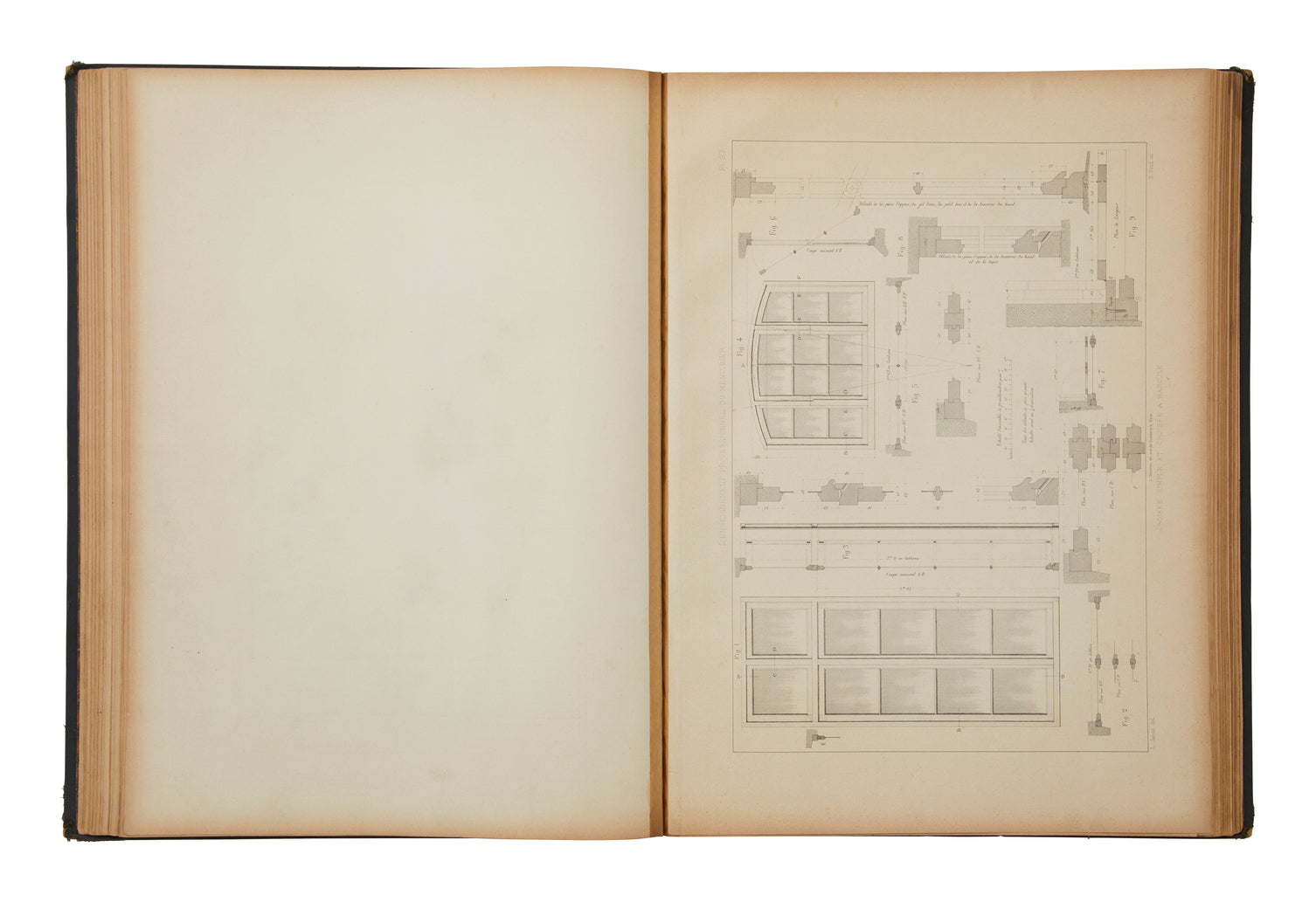 Antique Architectural Drawing Book