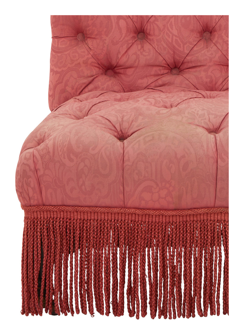 Antique Pink Napoleon III Slipper Chair