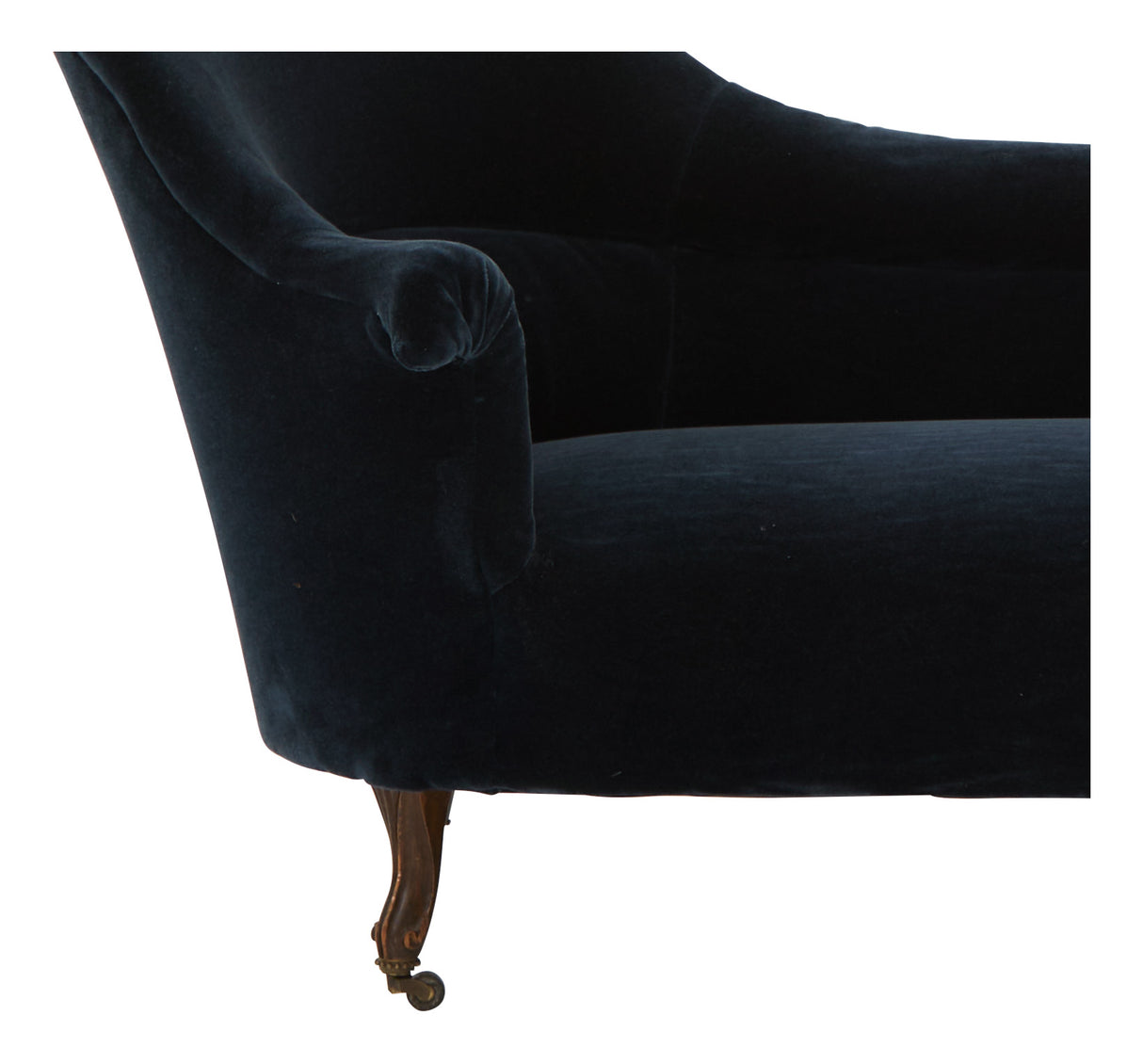 Antique Napoleon III Mohair Chaise Lounge