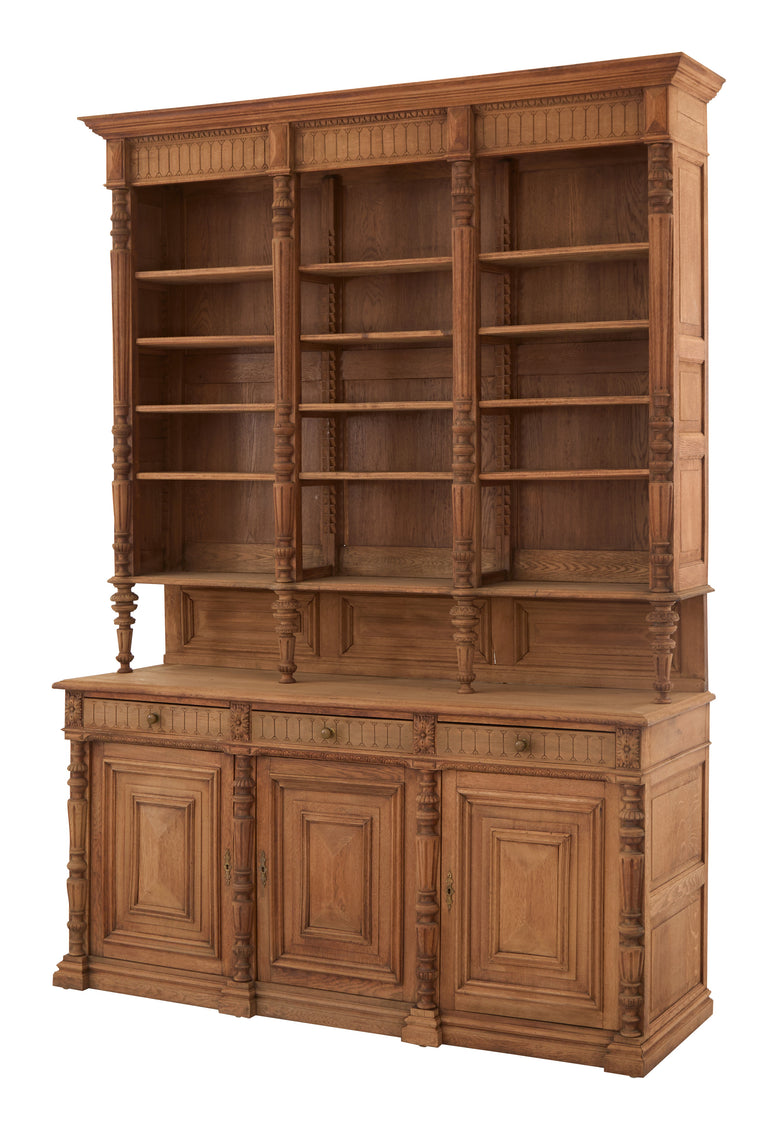 Vintage Carved Wood Breakfront