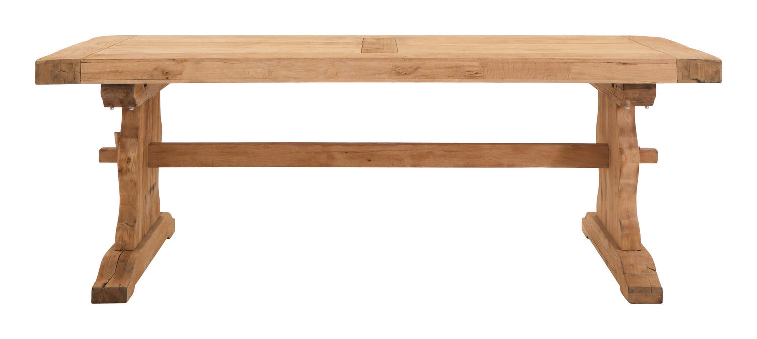 Antique Stripped Oak Trestle Table