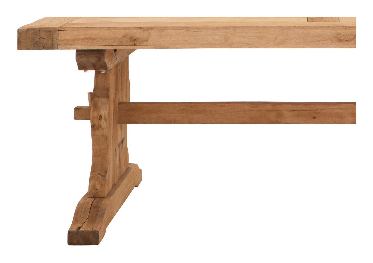 Antique Stripped Oak Trestle Table