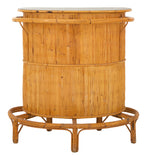 Vintage Bamboo Bar & 2 Stools