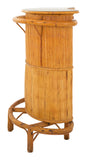 Vintage Bamboo Bar & 2 Stools