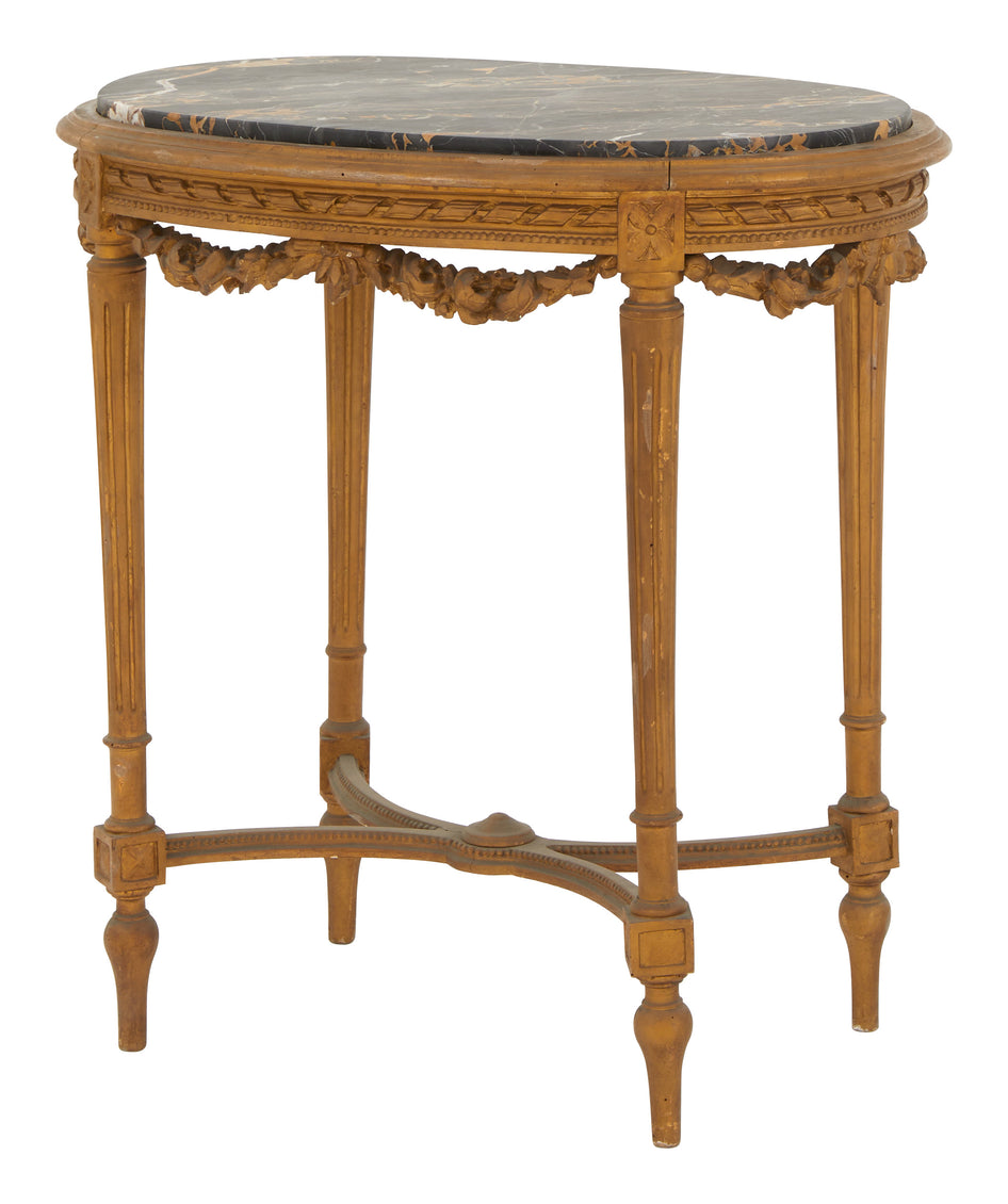 Vintage Gilt Oval Table