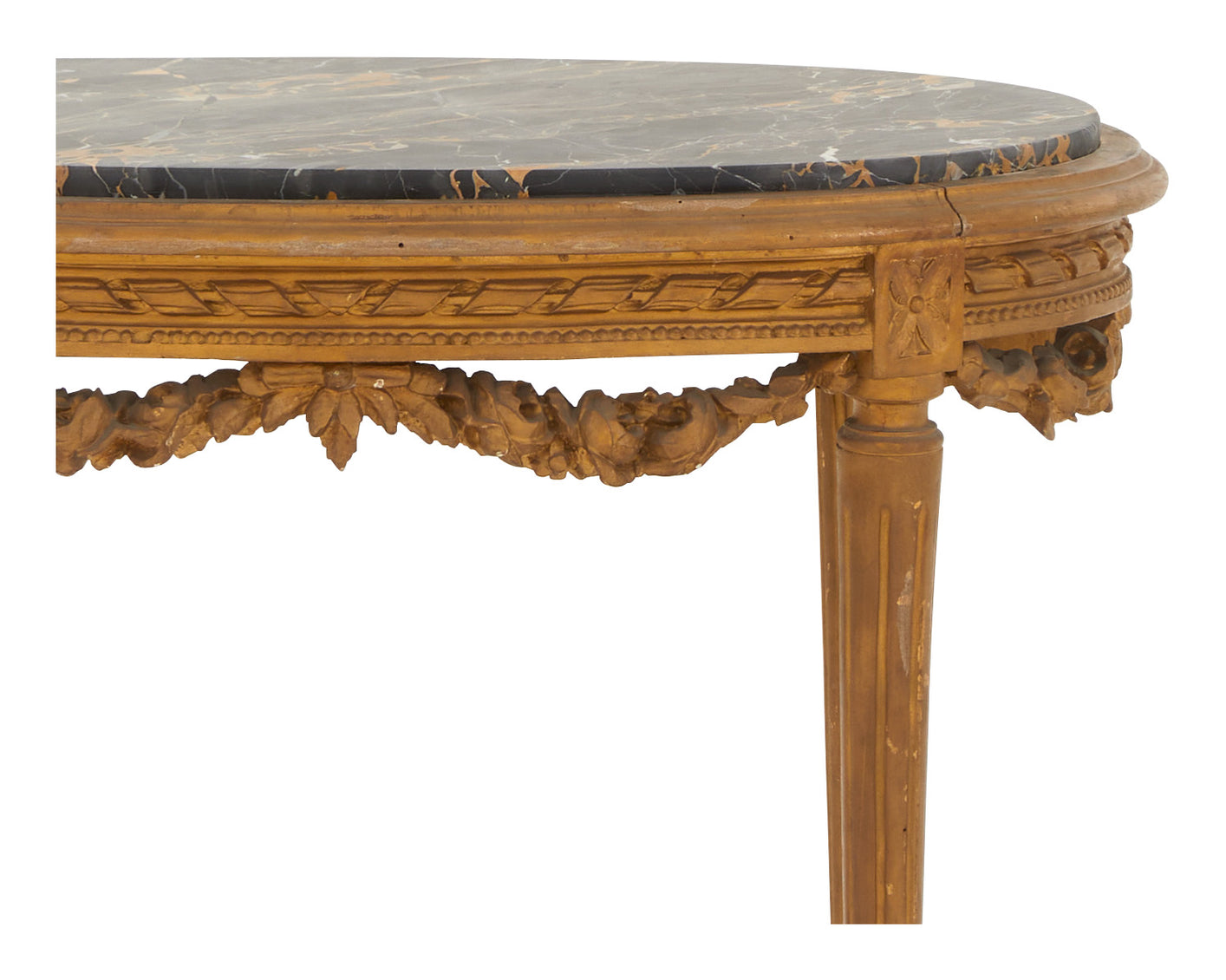 Vintage Gilt Oval Table