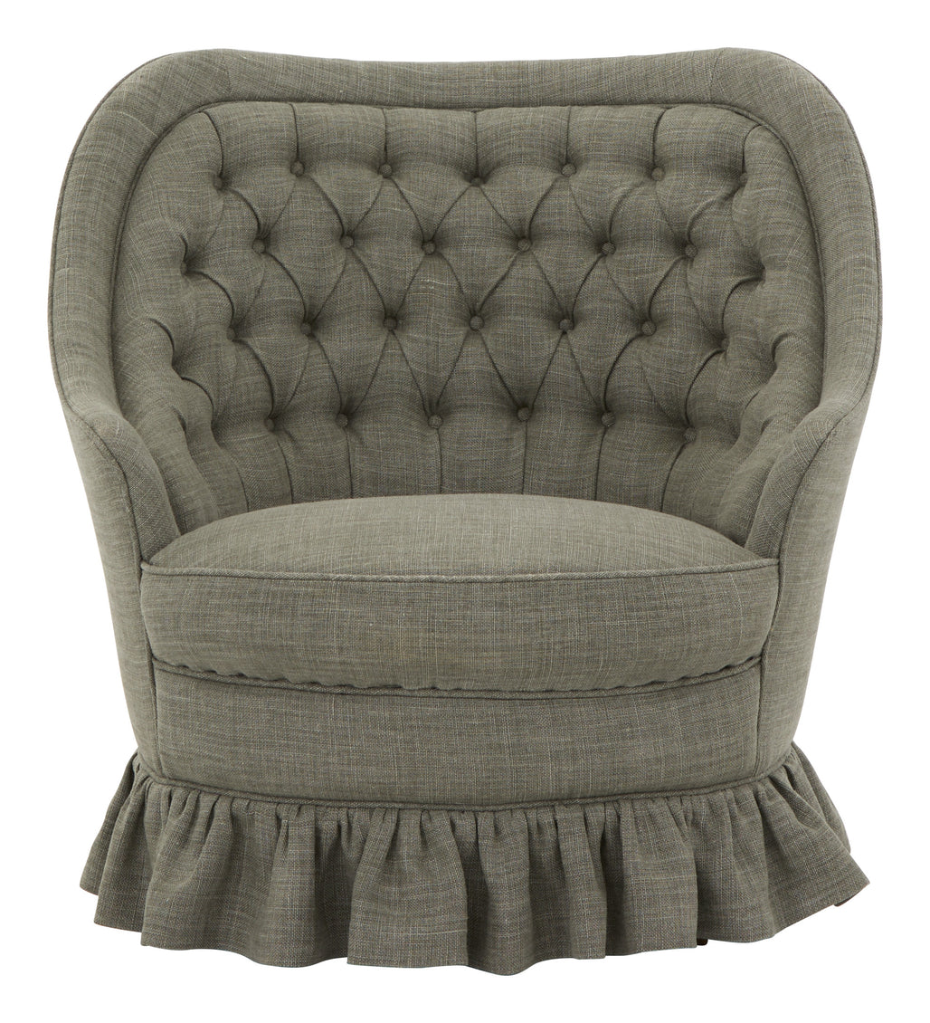 Vintage Tufted Linen Chair