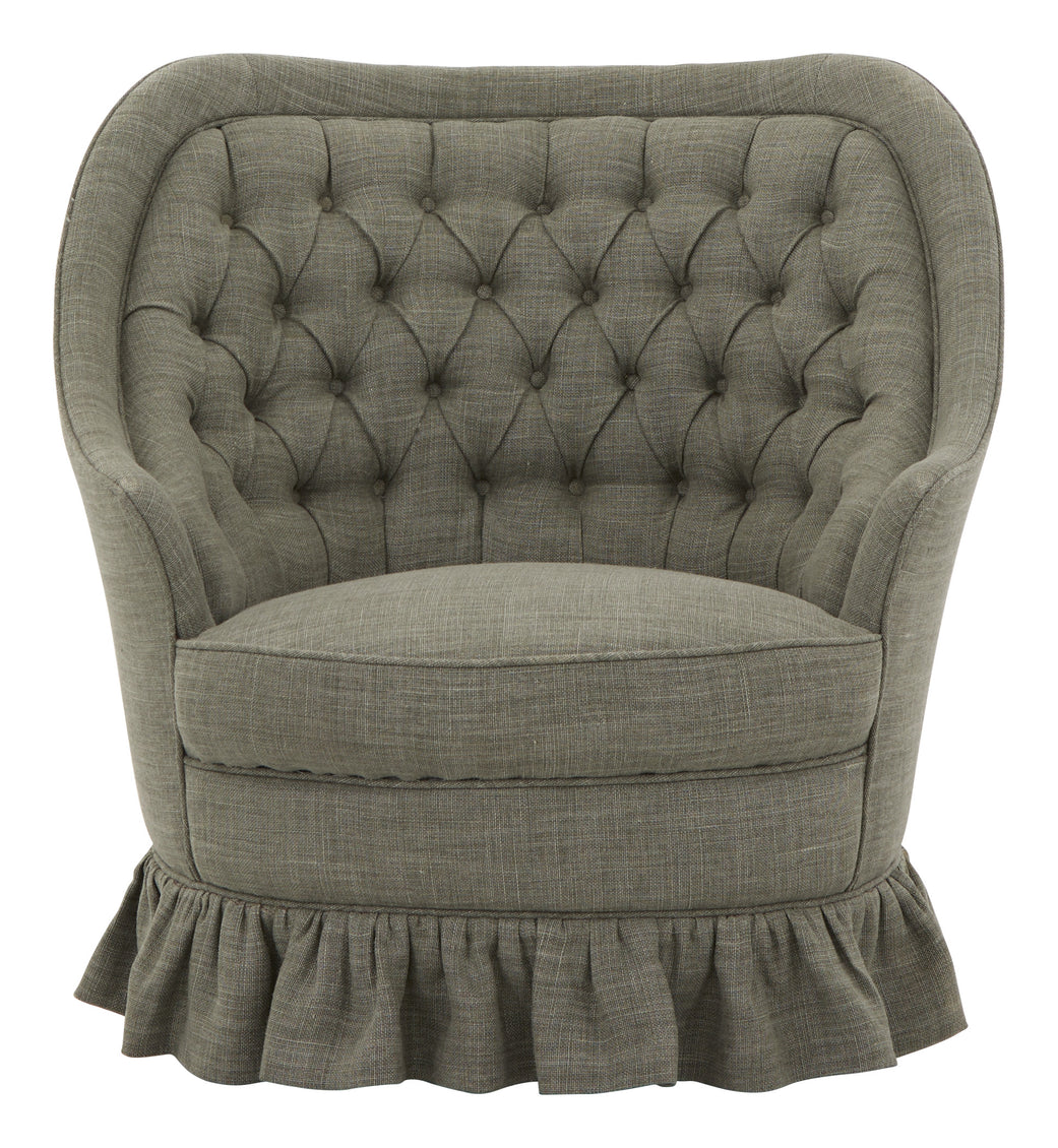 Vintage Tufted Linen Chair