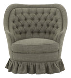 Vintage Tufted Linen Chair