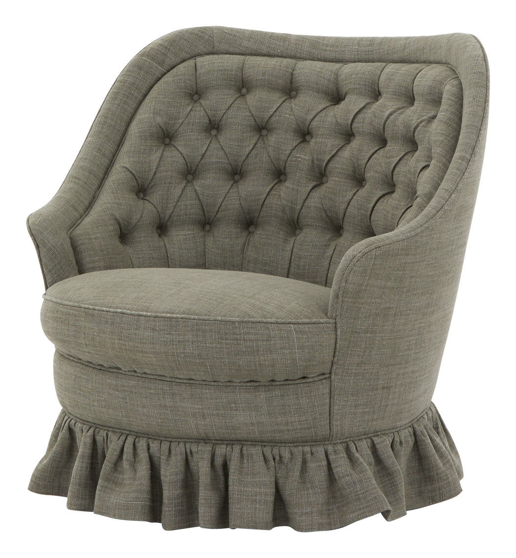 Vintage Tufted Linen Chair