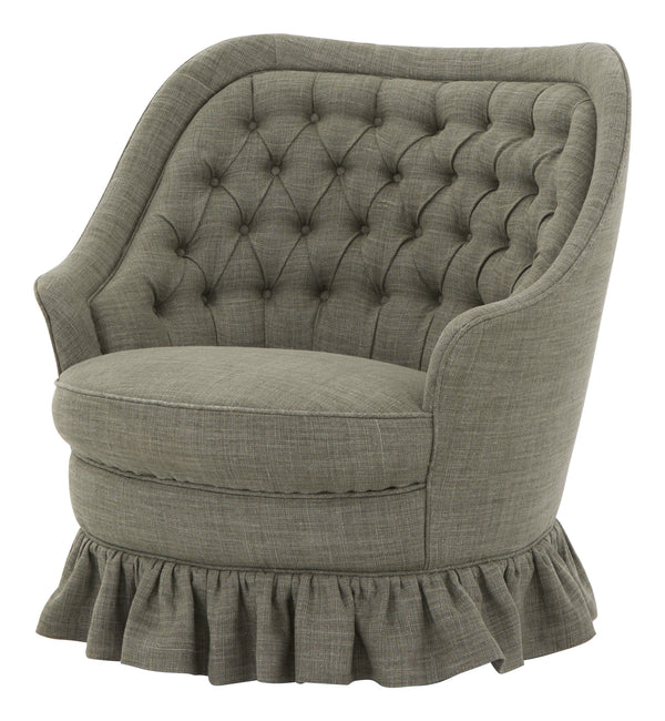 Vintage Tufted Linen Chair