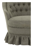 Vintage Tufted Linen Chair