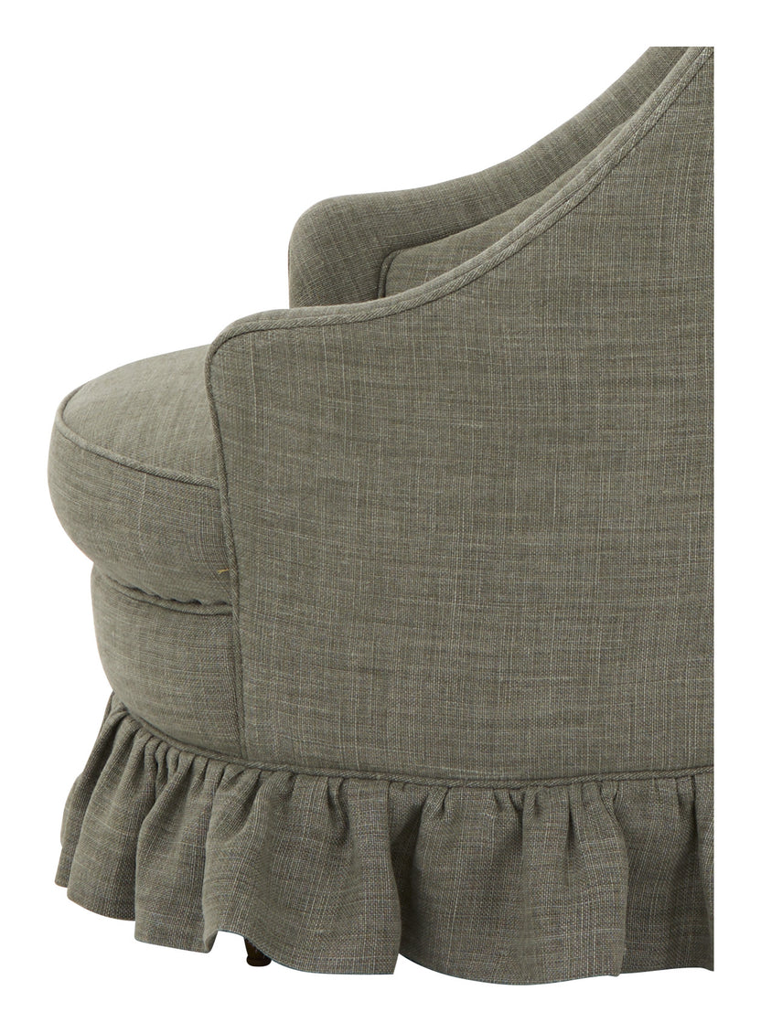 Vintage Tufted Linen Chair