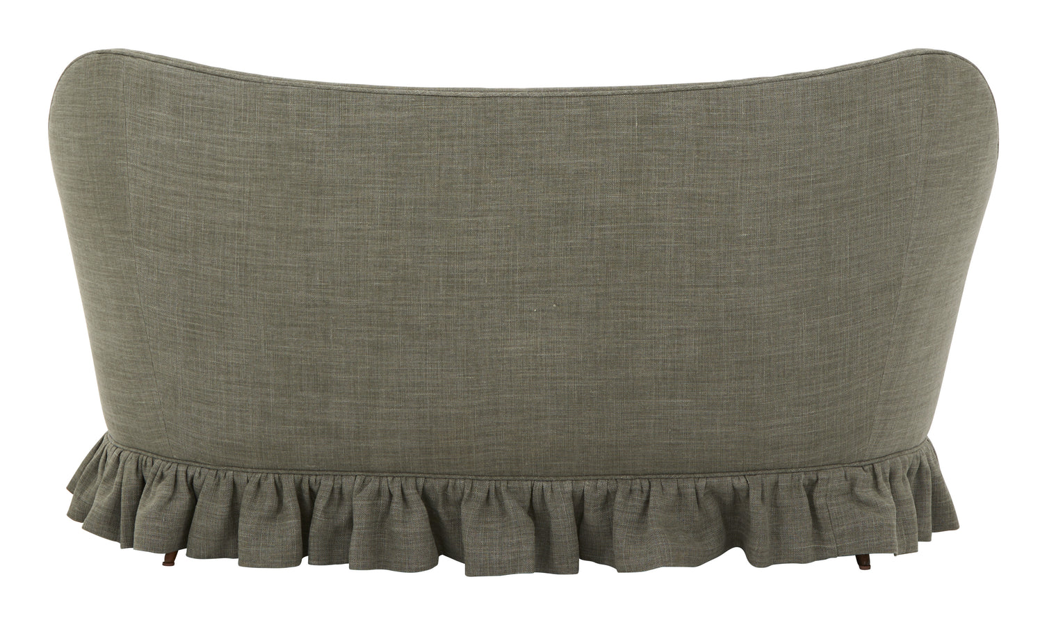 Vintage Tufted Linen Settee