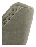 Vintage Tufted Linen Settee