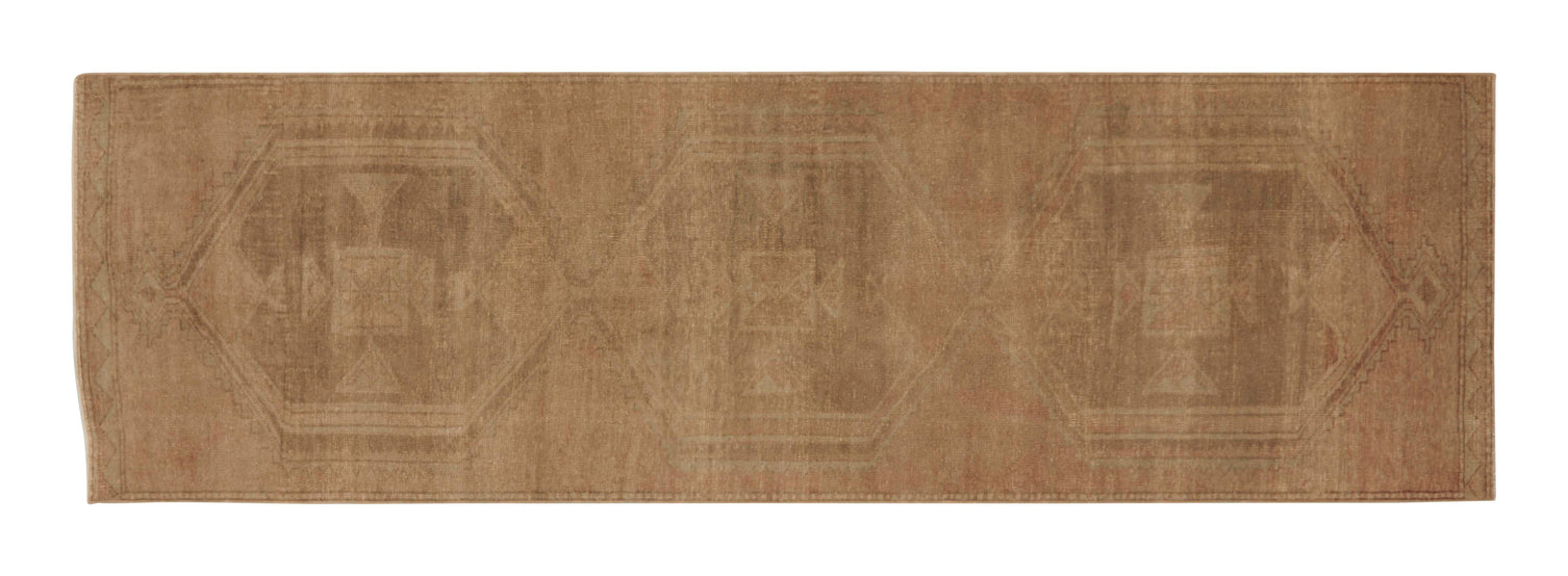 Vintage Oushak Rug - 11'3" x 3'4"