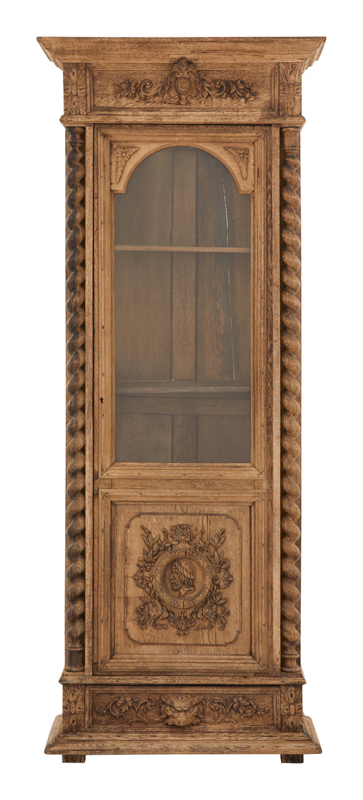 Antique Carved Wood Vitrine