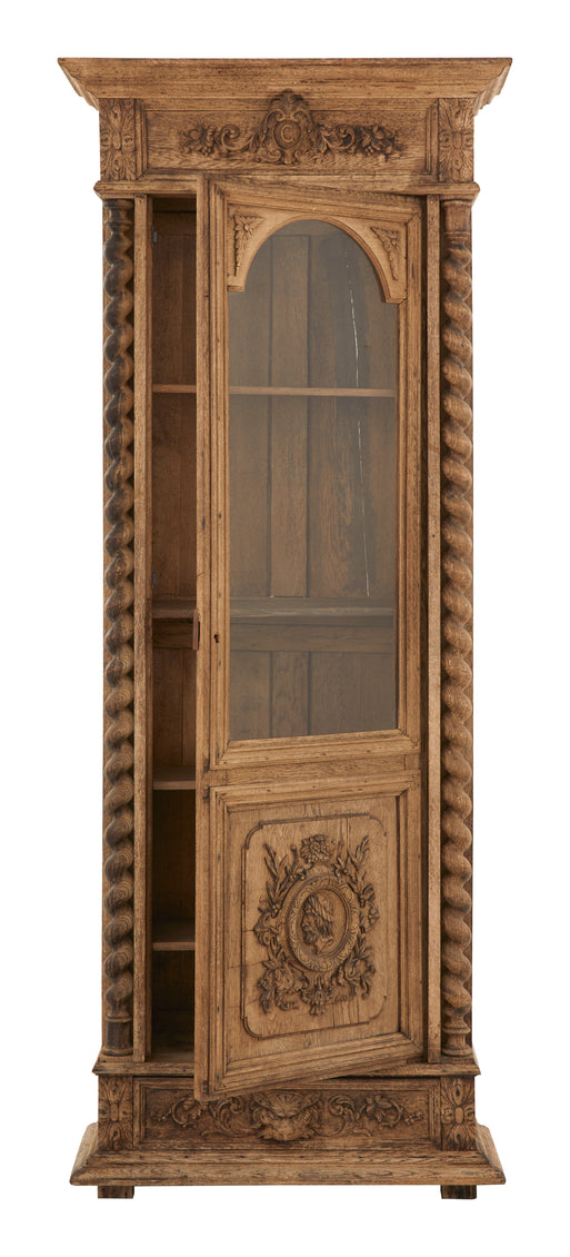 Antique Carved Wood Vitrine