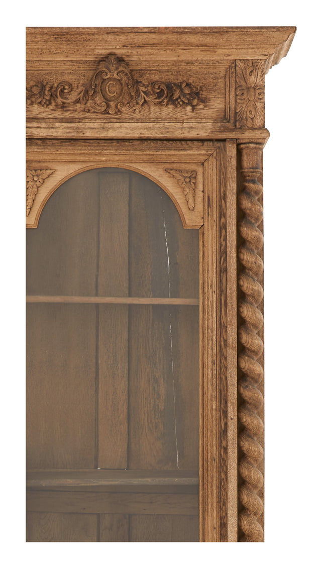 Antique Carved Wood Vitrine