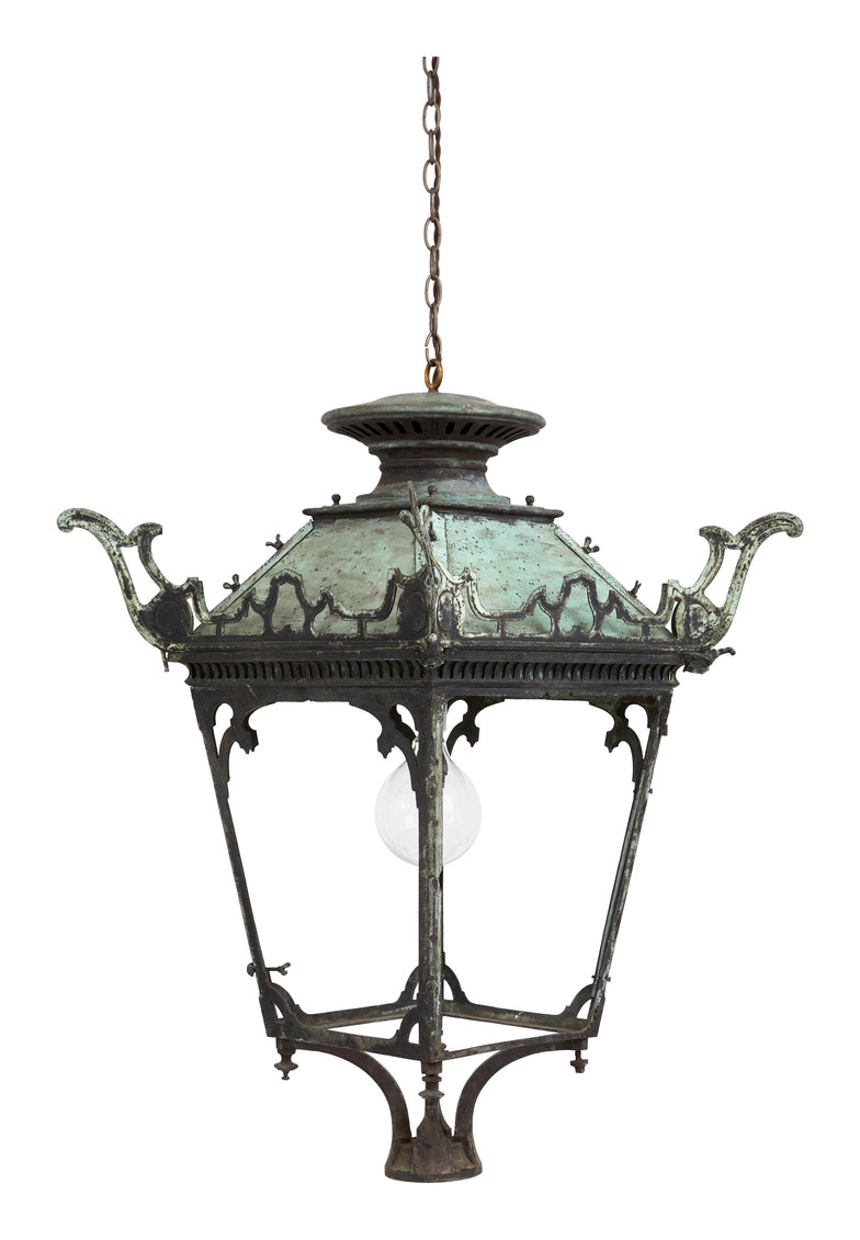 Antique French Metal Lantern