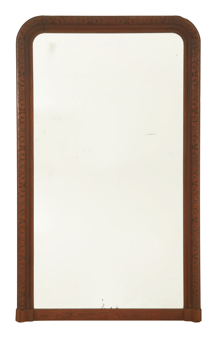 Antique Carved Wood Mirror