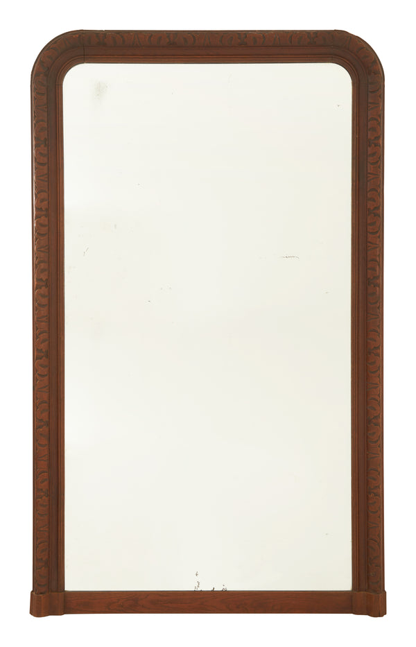 Antique Carved Wood Mirror