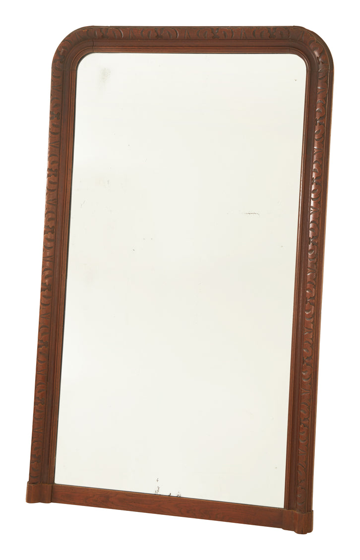 Antique Carved Wood Mirror
