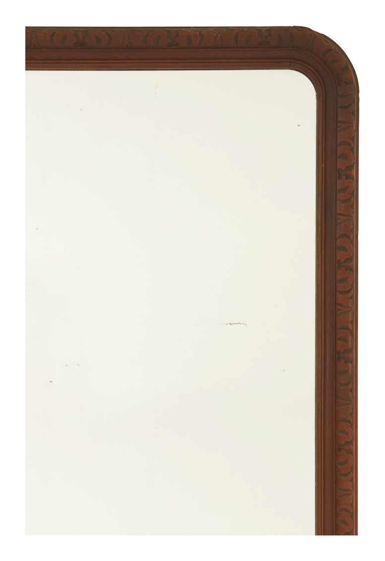 Antique Carved Wood Mirror