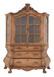Antique Dutch Serpentine Vitrine