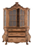 Antique Dutch Serpentine Vitrine