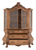 Antique Dutch Serpentine Vitrine