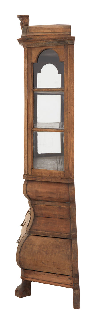 Antique Dutch Serpentine Vitrine