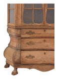 Antique Dutch Serpentine Vitrine