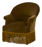 Antique Napoleon III Velvet Chair