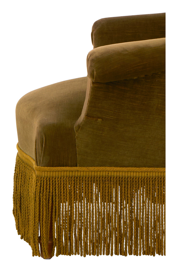 Antique Napoleon III Velvet Chair