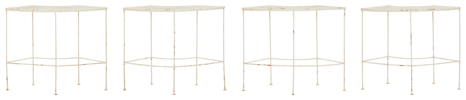 Vintage Curved Metal Table - set of 2