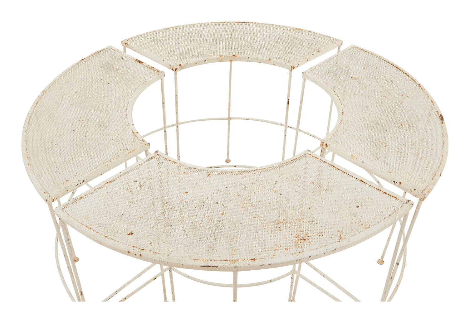 Vintage Curved Metal Table - set of 2