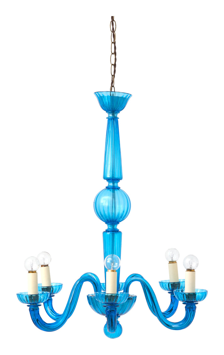 Vintage Blue Murano Chandelier