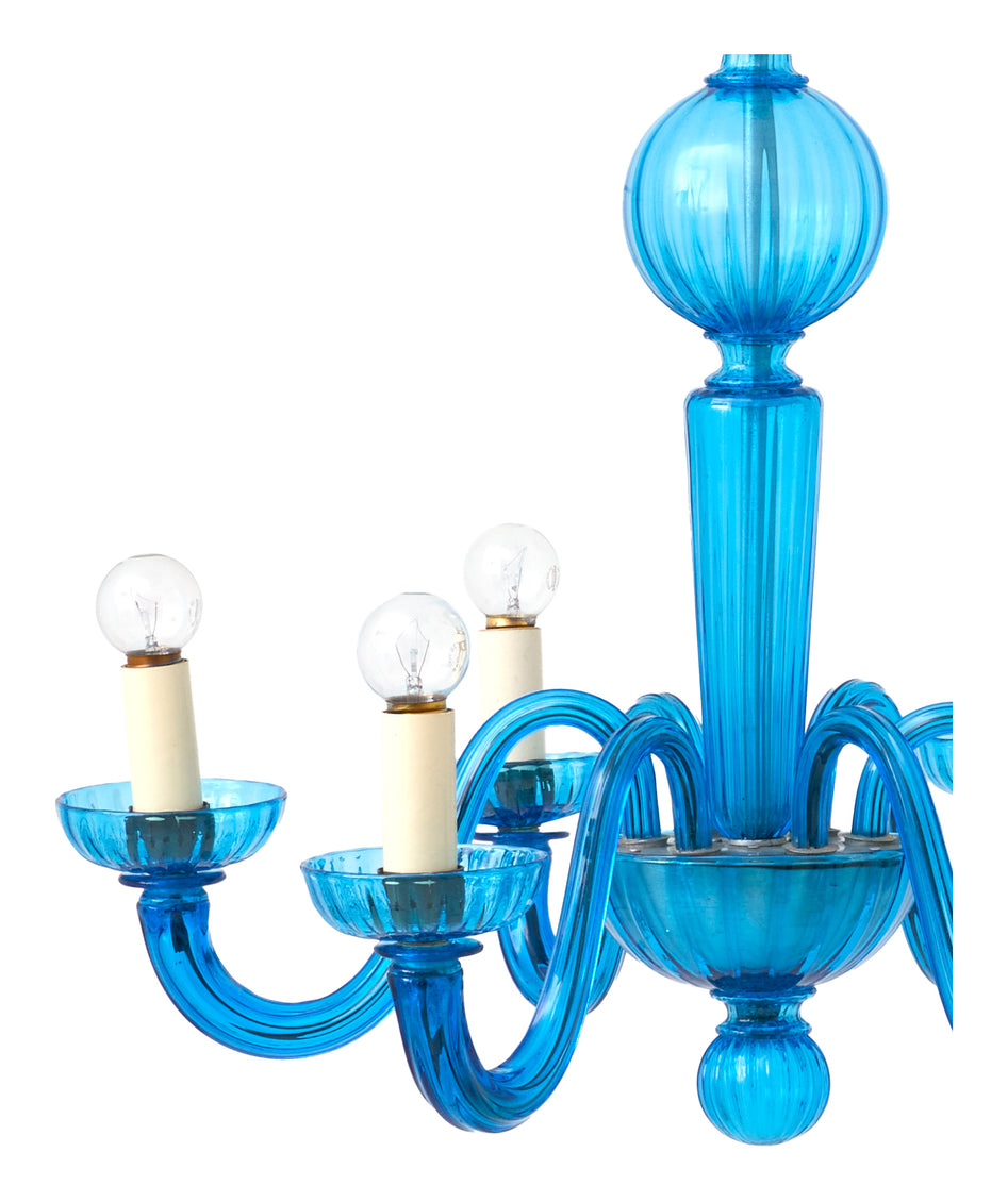 Vintage Blue Murano Chandelier